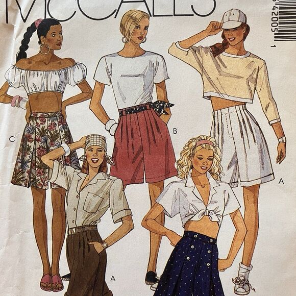 MCCALLS PATTERN 4200 SHORTS & SKIRTS MISSES SIZE 16 UNCUT Vintage - Picture 3 of 8